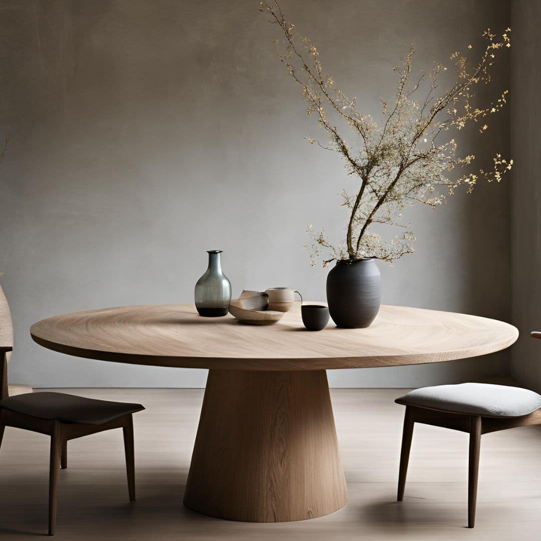 Round Oak Dining Table