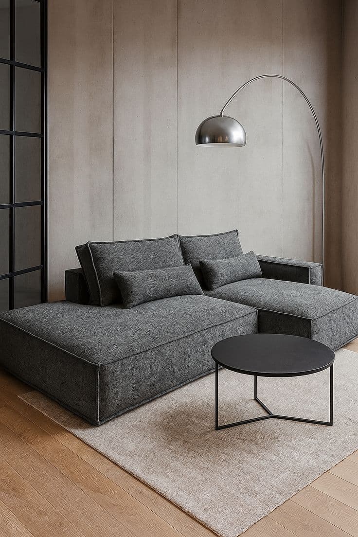 Scandinavian Fabric Sofa