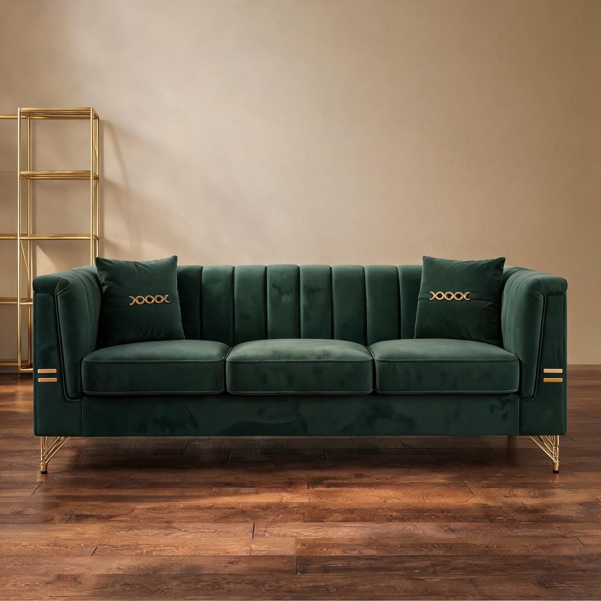 Velvet Three Seater Sofa